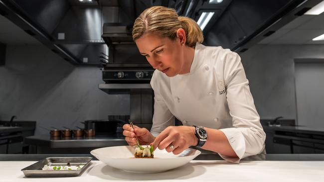 Final touches: Clare Smyth in her London restaurant, Core.