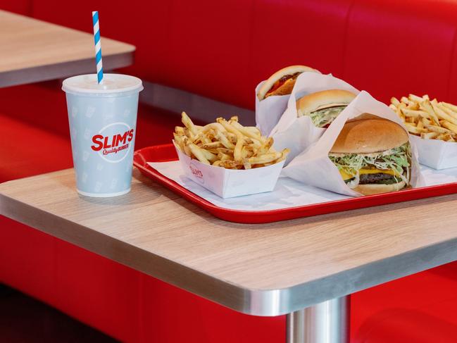 Some burgers, fries and a milkshake at SLIMS. Picture: Supplied