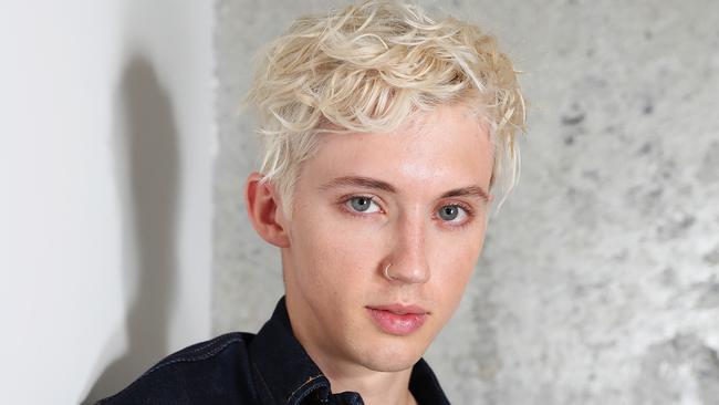 Troye Sivan poses for a portrait at Universal Music in Sydney. Picture: Brett Costello