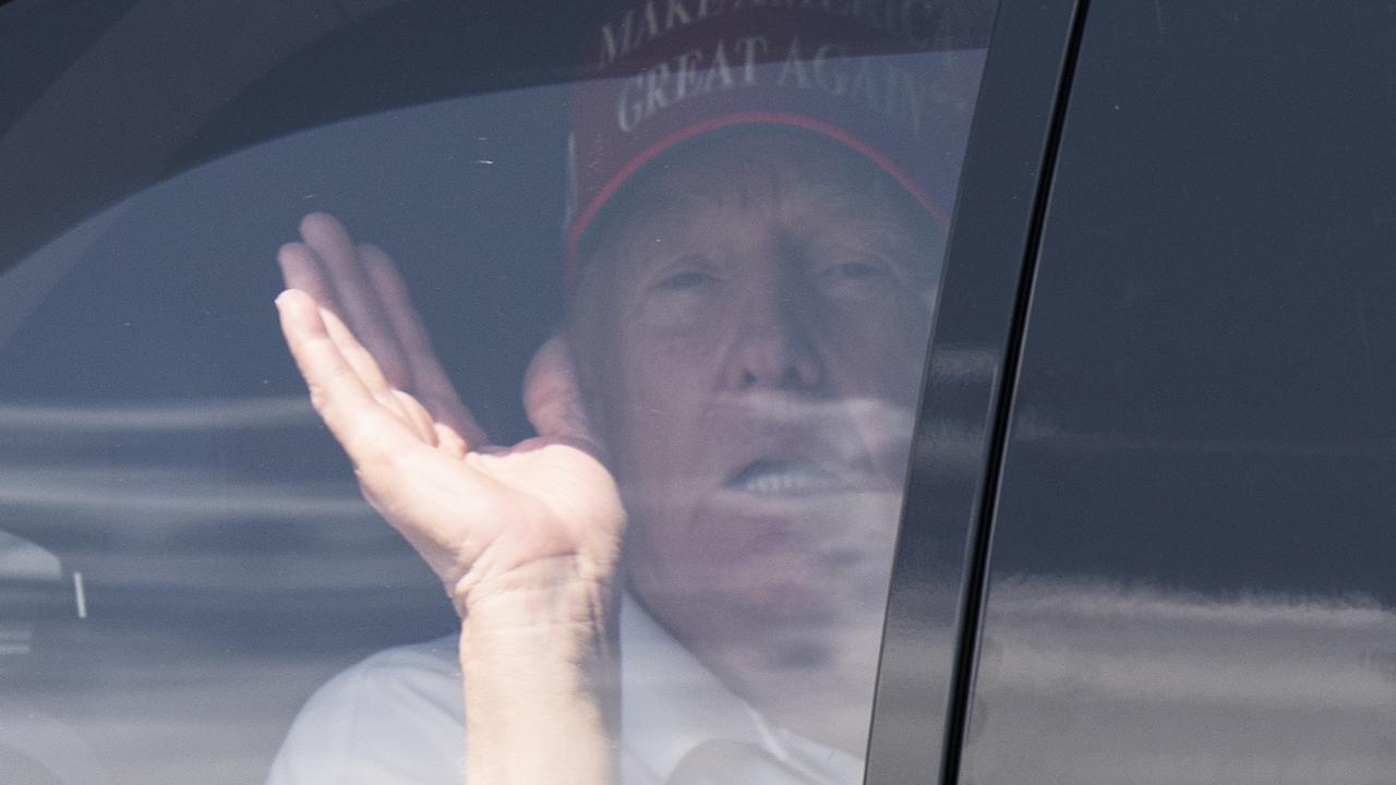 President Trump on his way to play golf again today. Picture: Maneul Balce Ceneta