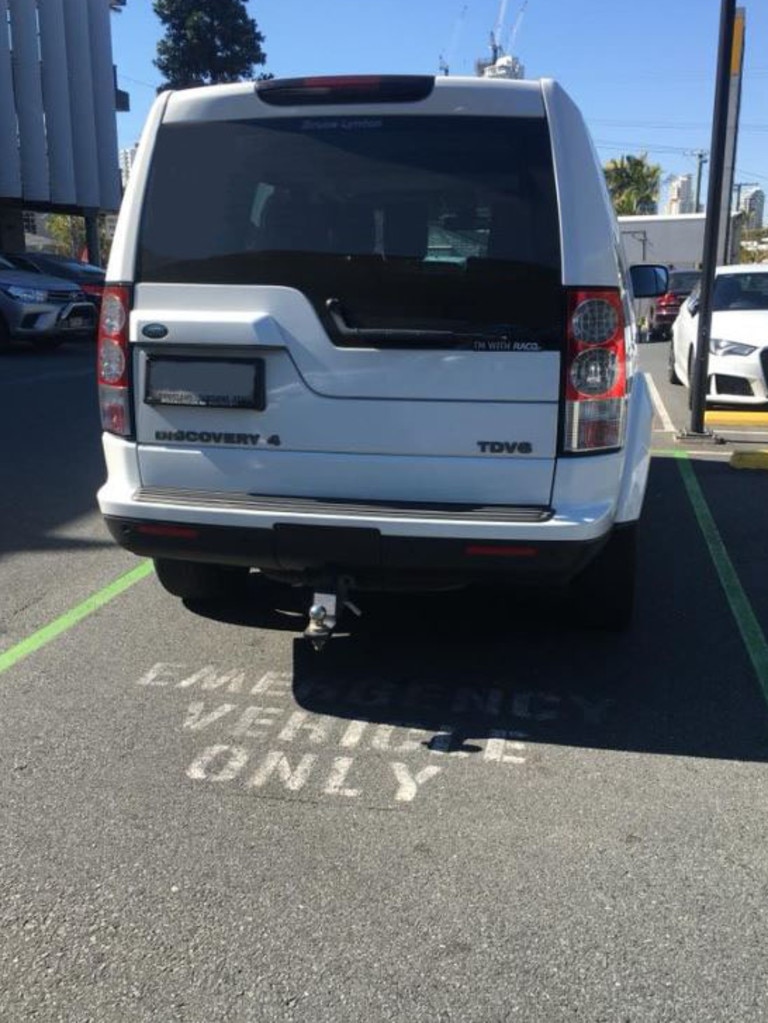 Parking in an emergency vehicle spot, Isle of Capri, Gold Coast