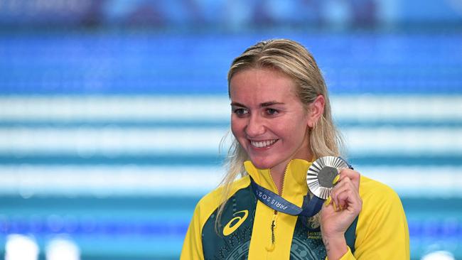 Aussie great Ariarne Titmus has slammed the Enhanced Games. (Photo by Jonathan NACKSTRAND / AFP)