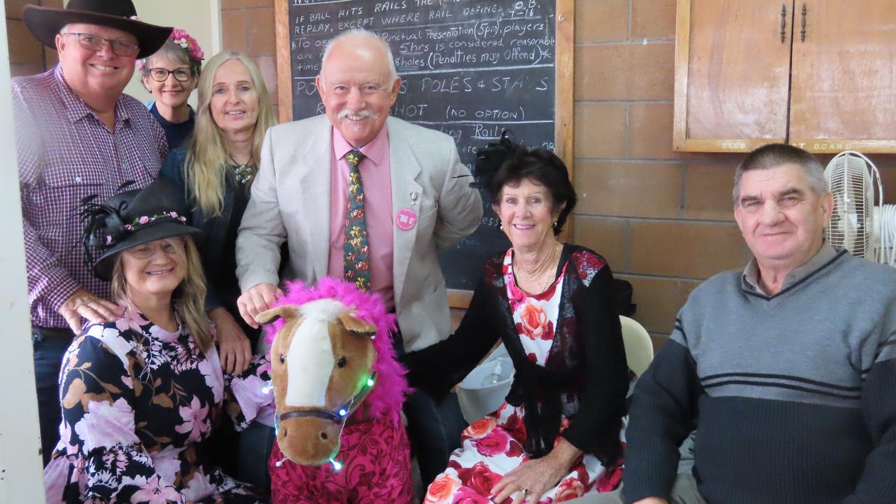 Chris, Deb, Brad, Karen, Wayne, Trish and horse Second Chance at Kumbia Race Course Melbourne Cup