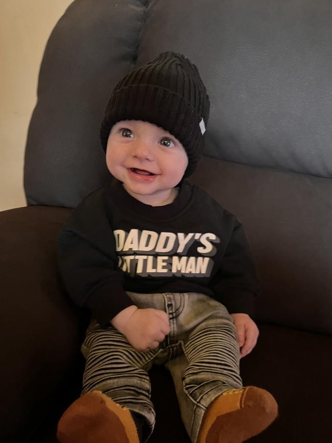 Oliver Bell, six and a half months old. Cheekiest, happiest little boy around. Always smiling and brightening the room with his laughter. Loves cuddles, tickles, and not staying still. Dislikes fruits and vegetables, and naps during the day.