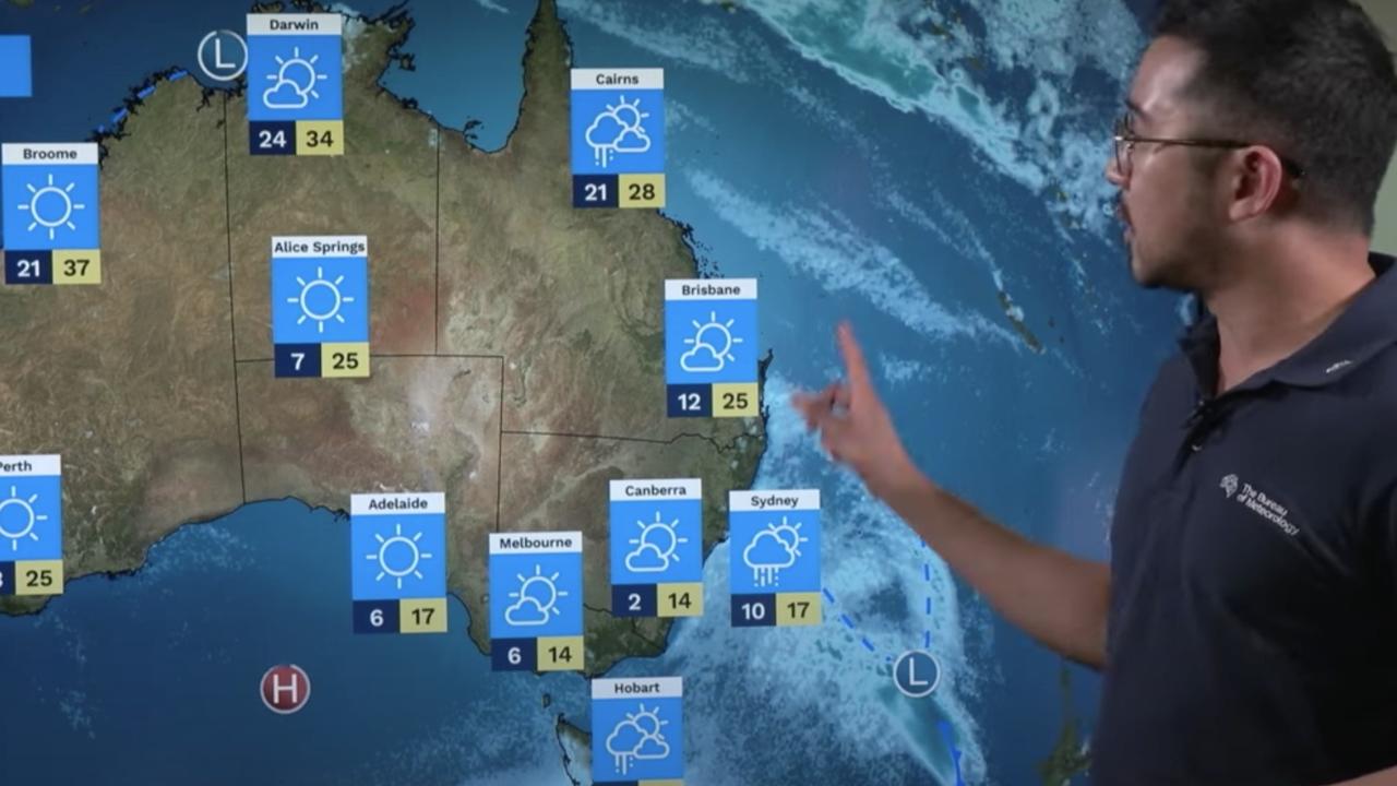 While southeast parts of Australia will be blasted with icy cold winds, the rest of the country should be warm and dry. Picture: BOM