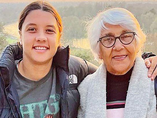 Sam Kerr and her grandmother Coral Kerr. Picture: Supplied - https://www.everand.com/article/664517663/Sam-Kerr-They-Sacrificed-Everything-For-Me