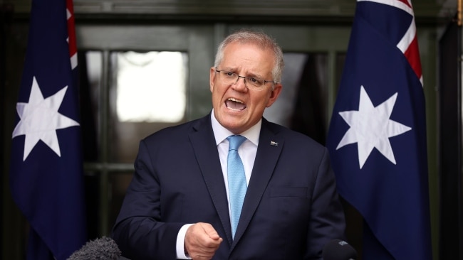 Prime Minister Scott Morrison said discussions with the NSW Premier meant home quarantine could be in place by November 1. Picture: NCA NewsWire / Gary Ramage