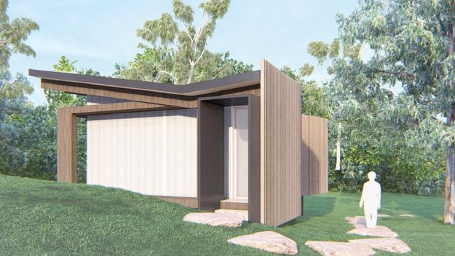 Artist impression of new glamping facilities planned for Two Pines Cafe in the Numinbah Valley of the Gold Coast Hinterland. Picture: Supplied
