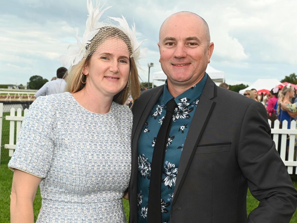 Hayley and Matt Fitzroy at 2023 Ladbrokes Mackay Cup Mackay Turf Club Saturday 22 July 2023 Picture: Michaela Harlow