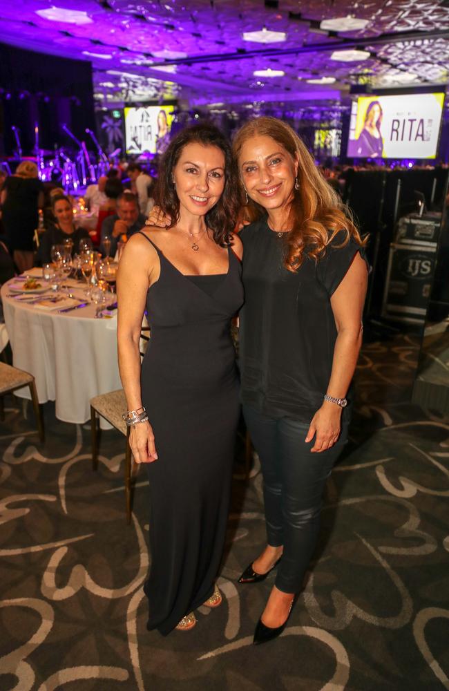 Julie Mourginos and Freda Valassakis at A Night with Rita Wilson. Picture: Peter Wallis Socials: Damien Anthony Rossi