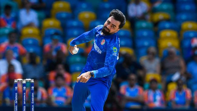 Spinners like Afghanistan's Rashid Khan have become T20 superstars. Photo by Randy Brooks/AFP