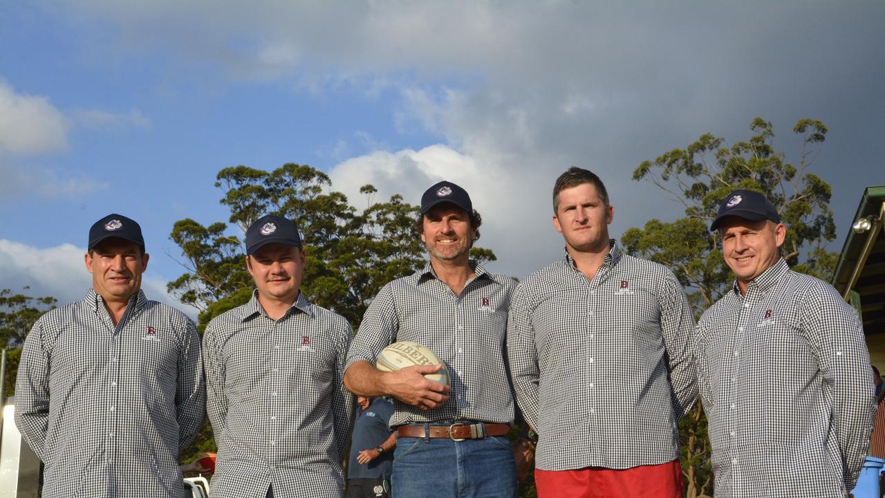 Toowoomba Bears new coaching and management team for the 2020 Risdon Cup season (from left) Carl Irwin, George Andreas, Ash Mann, Will Campbell and Zane Mitchell.