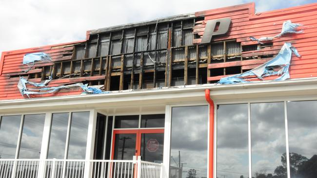 Snap Fitness was hit by two fires in less than a month. The gym is no longer in use and is an eyesore on busy James and West Sts. Photo Andrew Backhouse / The Chronicle