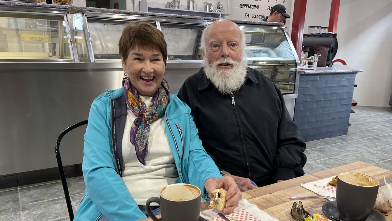 Carol and Crow Batterham at the newly reopened Vincenzo’s store. Photo: Madison Mifsud-Ure / Stanthorpe Border Post