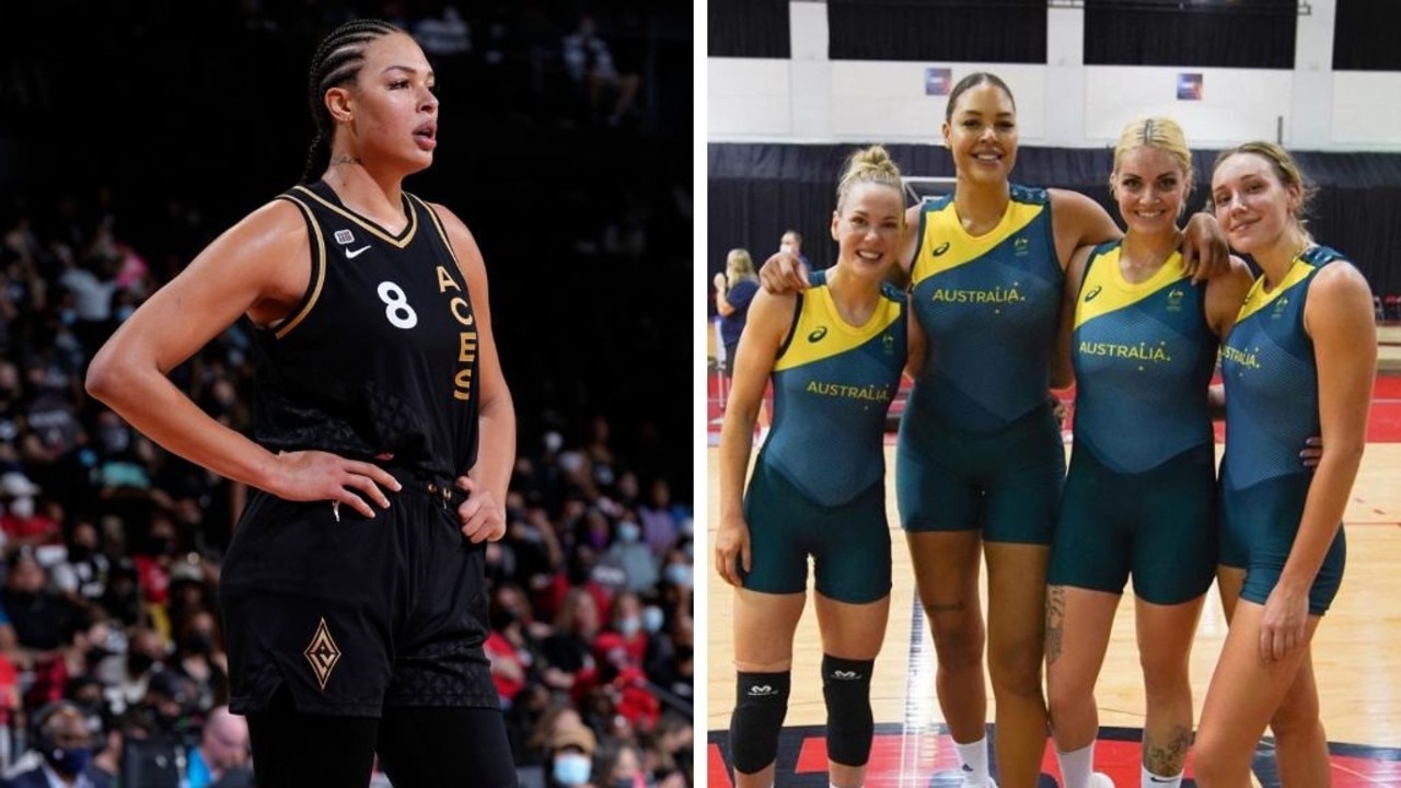 Liz Cambage flashes plenty of cleavage as the Aussie basketball star  celebrates LA Sparks signing