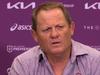 Coach swipes journo over one question