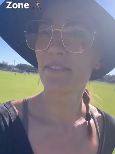 Finch shared she was “nervous” for the race in a separate Instagram video. Picture: Instagram