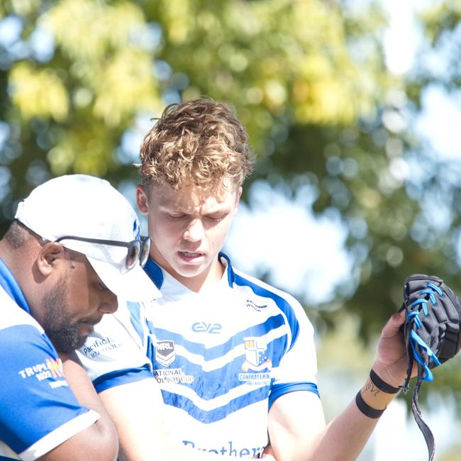 Ignatius Park College and Kirwan State High School teams take on St Brendanâ€™s College Yeppoon teams in Queensland state rugby league semi finals at Mackay on Wednesday, August 24, 2022.