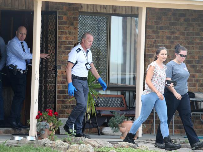 The Lawrence home was one of two on the NSW mid-north coast raided by counter-terrorism police. Picture: Nathan Edwards