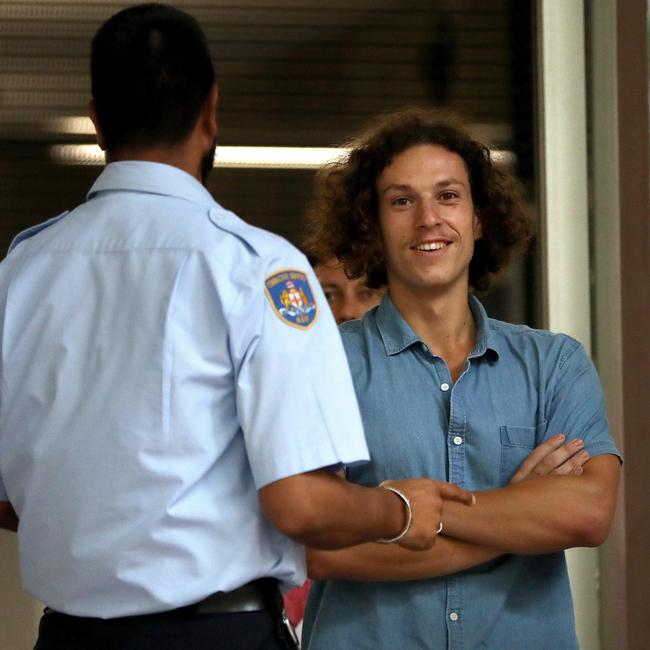 Harry Hronopoulos pictured leaving the Surry Hills Police centre, Sydney. 26th January, 2020. Picture by Damian Shaw