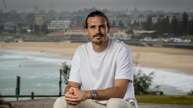 Phil Davis at Bondi Beach. Picture: Julian Andrews