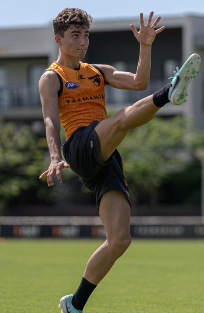 Ky Burgoyne at Hawks training. Picture: Hawthorn FC