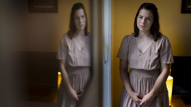 Amelia Grozdanovski at her home in NSW. She was 18 when her mum disappeared in 2013. Photo Peter Stoop/News