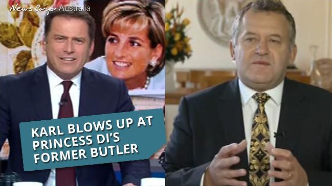 Karl Stefanovic blows up at Princess Di's former Butler