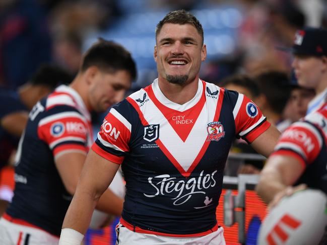 For now, Crichton is focused on his footy and winning another premiership with the Roosters. Credit: NRL Images.