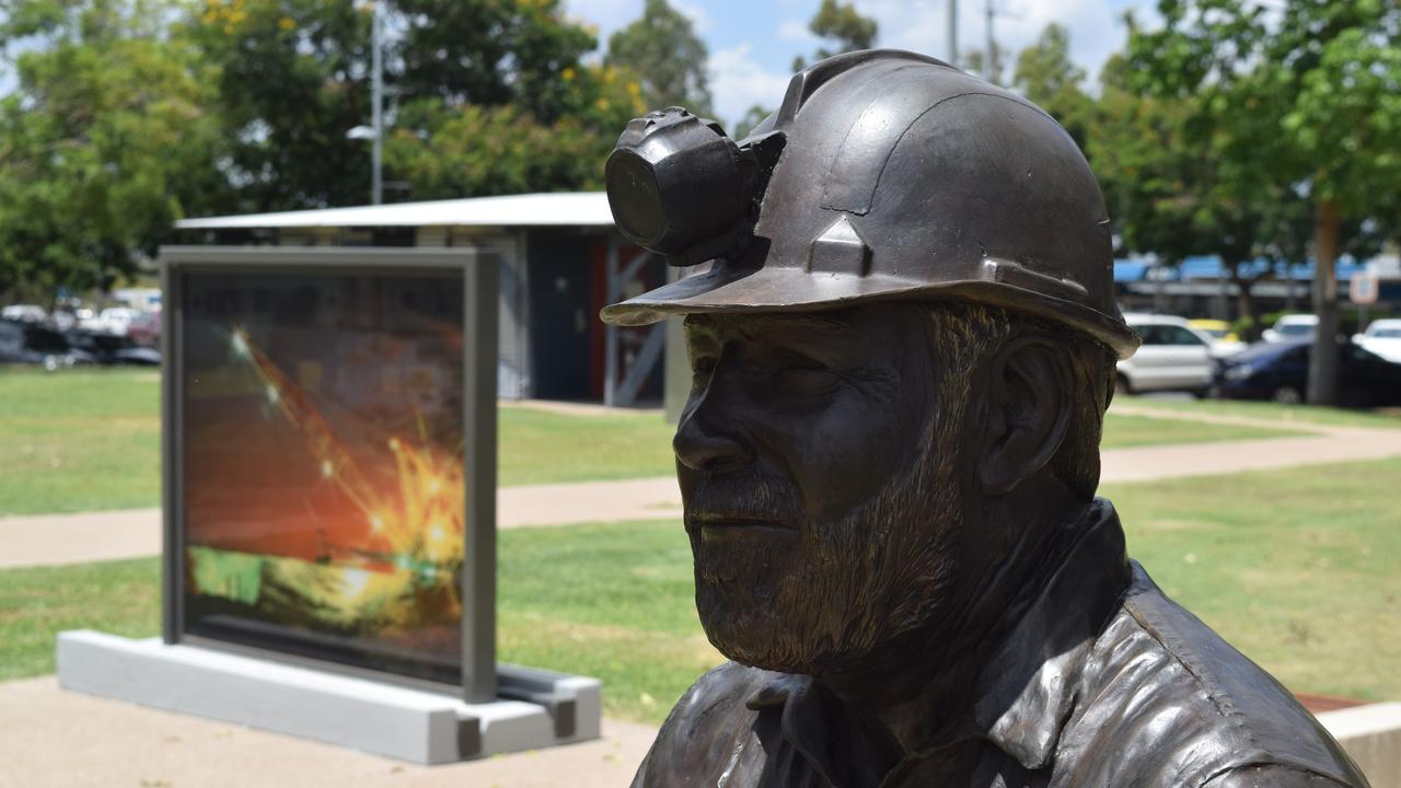 A memorial commemorating miners who have tragically lost their lives in Moranbah's mining industry features in the town's centre. Photo: Zizi Averill