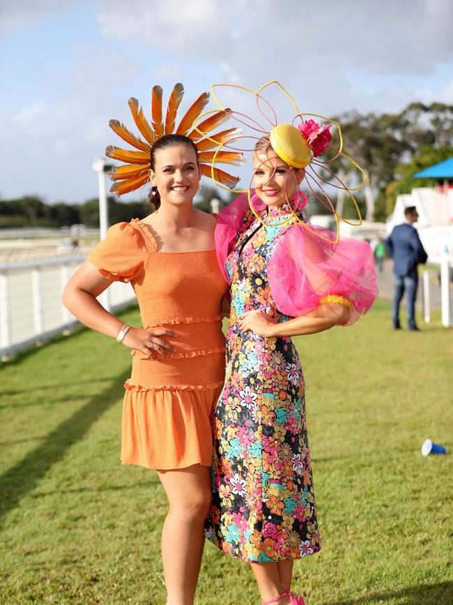 2020 Cairns Cup day at Cannon Park. Novella Dennis and Gracyn Dee Lanie. Picture: Stewart McLean