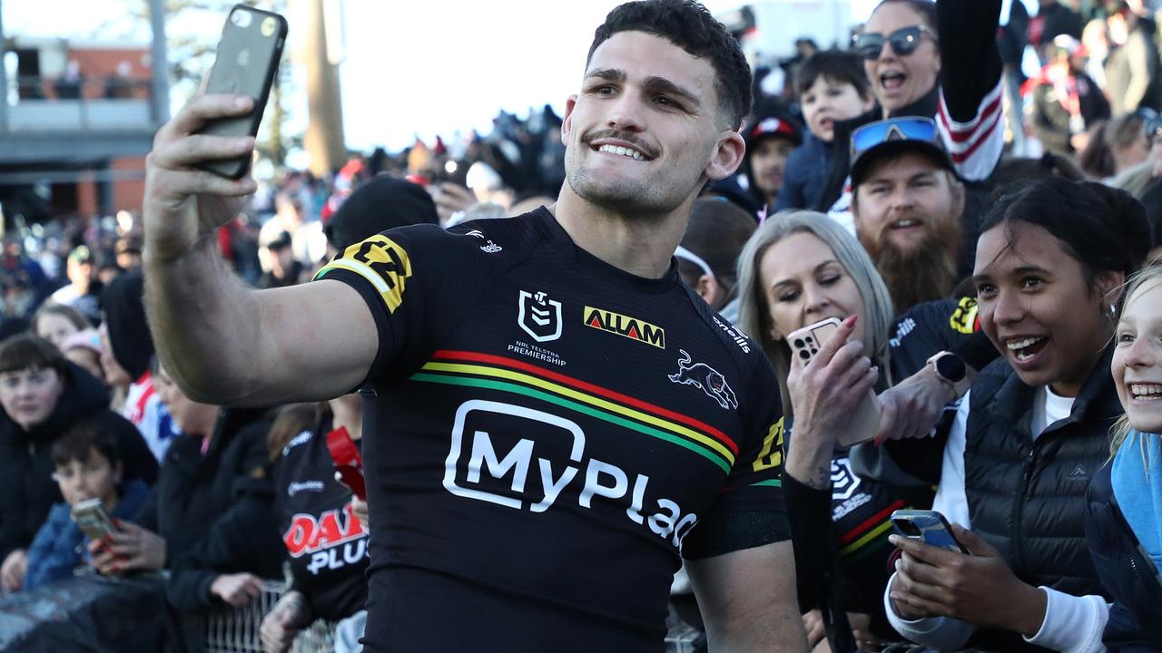 The Knights must stop Nathan Cleary if they are to cause the upset on Sunday. Picture: Jeremy Ng/Getty Images