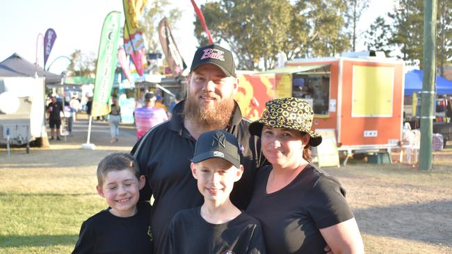 Families at the Lights on the Hill Trucking Memorial event at Gatton on Saturday, September 30, 2023.