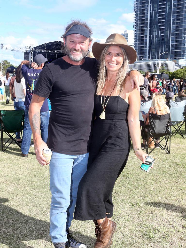 Finn Johnson and Mieke Elzer at the Smashing Pumpkins Concert. Picture: Richard Gosling