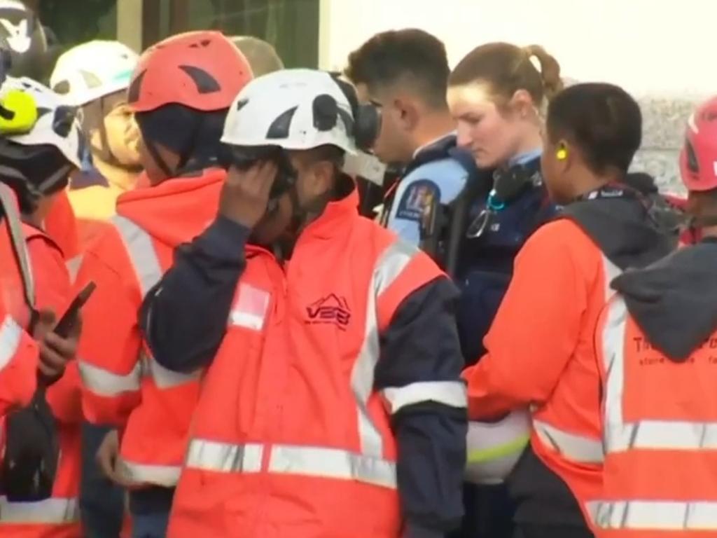 The shooting unfolded at an Auckland CBD construction site. Picture: Sky News