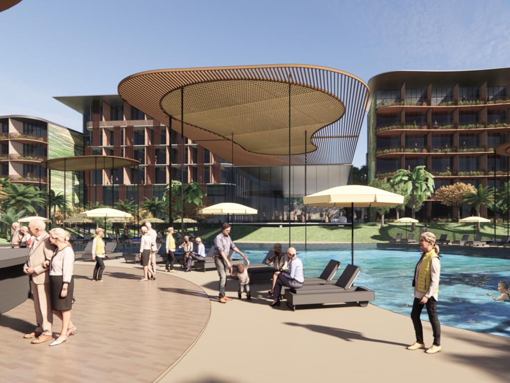 An artist’s impression of a aged care facility in the future.