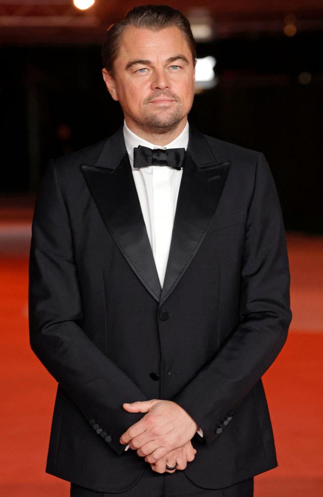 Leo rocked a classic black tuxedo. Picture: Frazer Harrison/GETTY IMAGES NORTH AMERICA/Getty Images via AFP