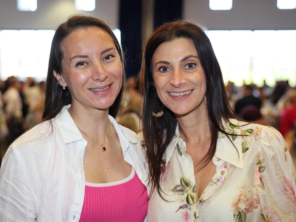 Yulia Muratshina and Tina Hay at the Storyfest – Boost Your Business – luncheon at Bond University. Picture, Portia Large.