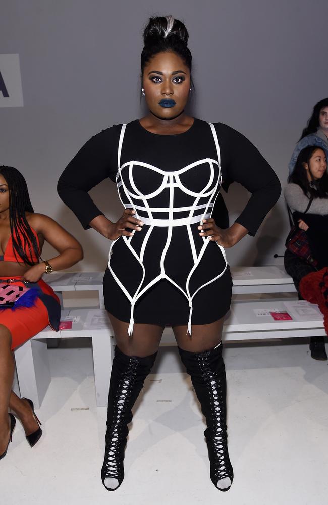 Danielle Brooks attends the Chromat collection Front Row during, New York Fashion Week: The Shows at Gallery 3, Skylight Clarkson Sq on February 10, 2017 in New York City. Picture: Getty
