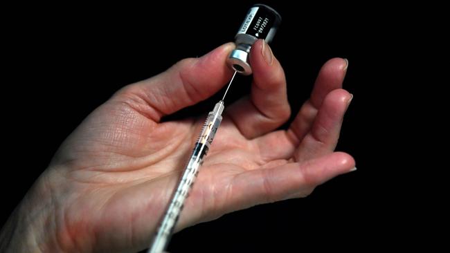 The Pfizer Covid-19 vaccine is recommended for under 50s. (Photo by Fred TANNEAU / AFP)