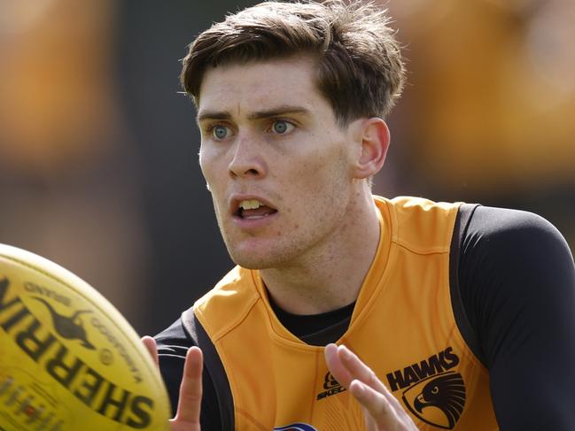 NCA. MELBOURNE, AUSTRALIA. September 9 , 2024. AFL. Hawthorn training at Waverly Park .  Will Day of the Hawks  during todays session   . Pic: Michael Klein