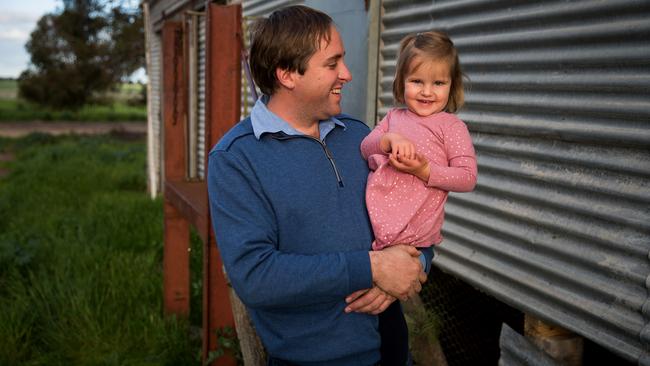 Jonathan Dyer and his two-year-old daughter Mabel. Picture: Paul Jeffers