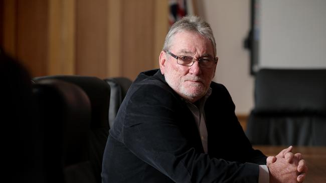 Huon Valley Councillor Mike Wilson speaks about the fractured Huon Valley Council Picture: LUKE BOWDEN