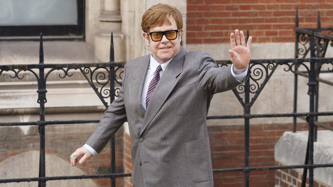 Sir Elton John leaves the Royal Courts of Justice.