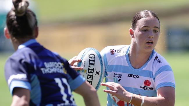 Caitlyn Halse of the Waratahs during the Super Rugby Aupiki Trial Match in New Zealand.