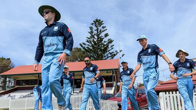 Sutherland, led by Chris Williams, walk on during round the weekend matches.