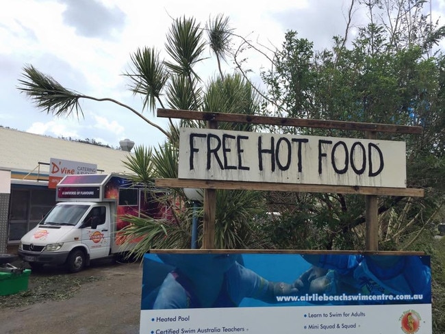 Fish D'Vine has been feeding people for free during Cyclone Debbie.