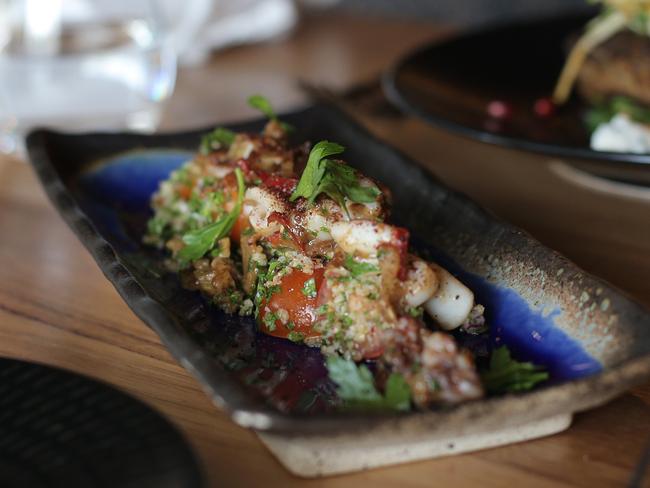 TAS WEEKEND: Dining Guide Syra, Salamanca: Sumac Calamari, Tabbouleh, lemon and chilli