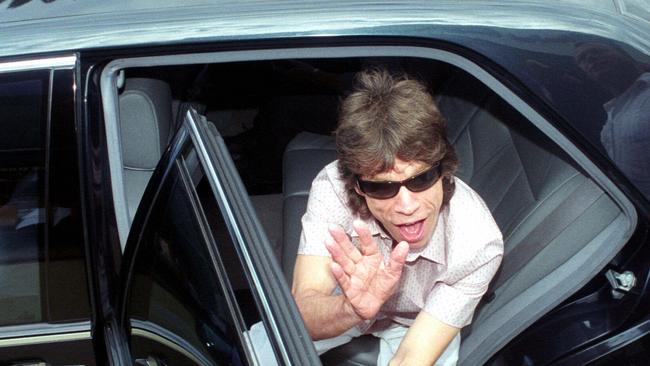 Mick Jagger out having lunch in Tedder Ave in 2003.