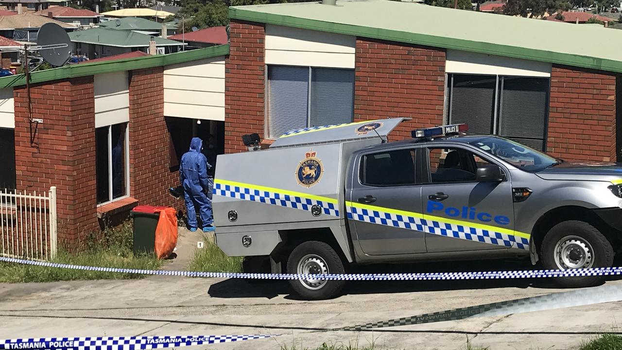 Forensics crews on the scene of the alleged stabbing. Picture: Helen Kempton